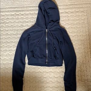 Navy blue Abercrombie & Fitch Cropped Sweater